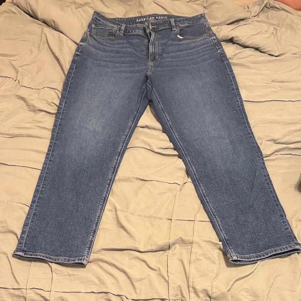 American Eagle Outfitters Women's Classic Blue Straight Leg Jeans
